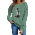 thumbnail image 4 of Trikvn Women's Vintage Witch Graphic Sweatshirts Magic Spell Pullover Tops Fall Long Sleeve Crewneck Shirts Casual Loose Fit Novelty Halloween Outerwear Jumper, 4 of 6