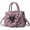 Purple, variant on Womens PU Leather Handbags Purses Top-handle Totes Satchel Shoulder Bag for Ladies with Big flower