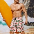 thumbnail image 6 of Binienty Men's Board Shorts Swim Trunks With Strawberry Floral - Quick Dry for Beach Swimming and Summer Vacation, 6 of 10