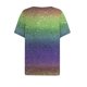 thumbnail image 3 of Fiudx Ropa de Mujer Blusa de Manga Corta Estampada a La Moda para Mujer, Blusas Informales con Cuello Redondo, 3 of 4