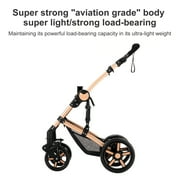 Baby Stroller Reversible Baby Pushchair with Cup Holder,Storage Bag,Foldable Baby Carriage for Newborns to Toddlers,Unisex