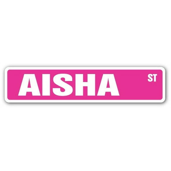 A'SHA Street Sign Childrens Name Room Sign | Indoor/Outdoor | 24" Wide