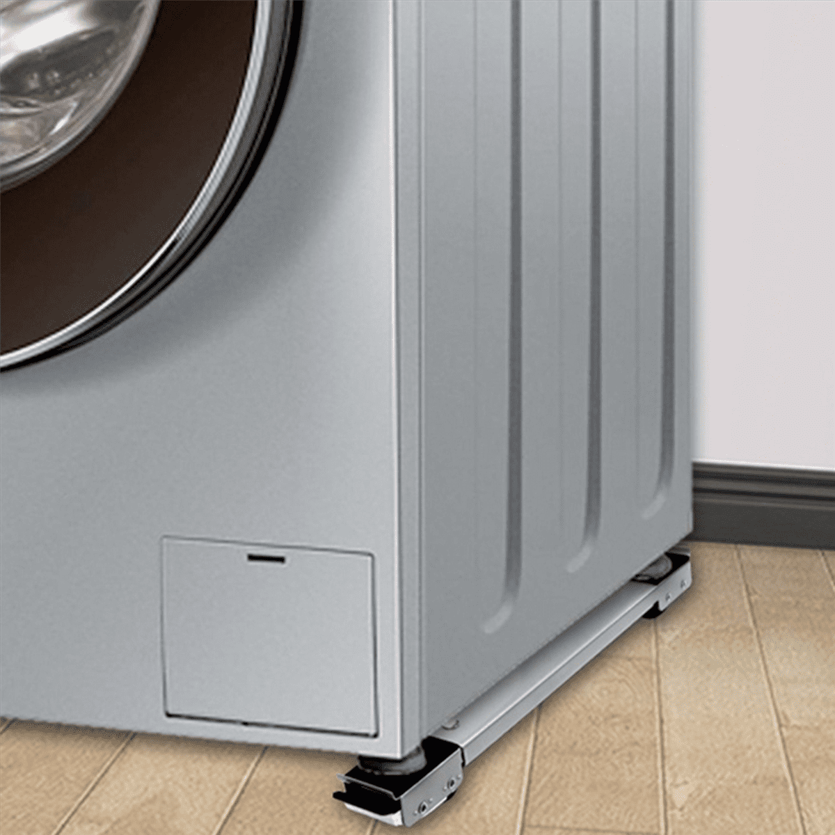 2X Washing Machine Base Stand Trolley Feet Movable Adjustable Telescopic Fridge Stand Wheel for Dryer Refrigerator -Grey,2 x Washing Machine Base,Grey
