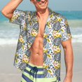 thumbnail image 3 of Fotbe Sea Turtle Hawaiian Shirt for Men Unisex Summer Beach Casual Short Sleeve Cotton Linen Button Down Shirts-Large, 3 of 5