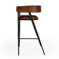 thumbnail image 5 of Butler Specialty Dallas Brown Leather And Iron Cushioned Bar Stool, 5 of 9