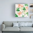 thumbnail image 2 of Canvas Wall Art - Melissa Wang 'Peachy Flora IV' Wall Art for Living Room, Bedroom, or Office Décor by Trademark Fine Art - 24 x 24 Inches, 2 of 4