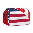 thumbnail image 1 of Disketp USA Canada Flag Estuche de Lápices de Doble Capa con Tapa Abatible y Cremallera, Organizador Escolar para Adolescentes y Adultos, 1 of 7