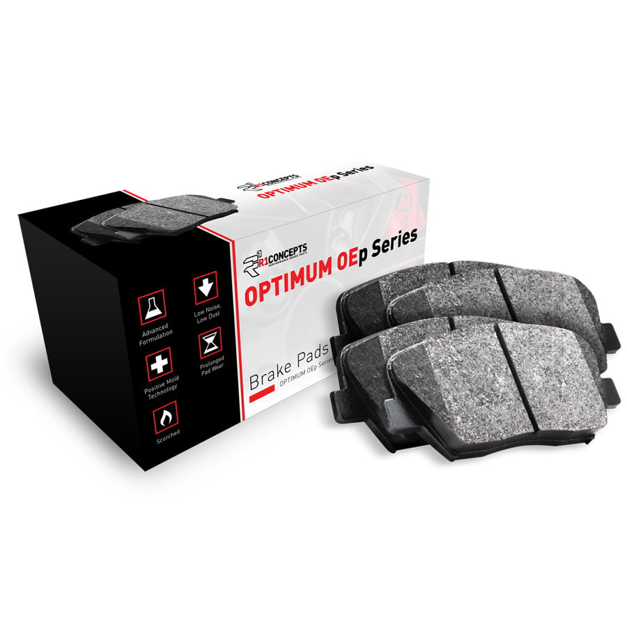 Front Optimum Oep Series Brake Pad With Rubber Steel Rubber Shims 