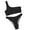 Black, variant on Bikini Swimsuit Women Swimwear Push Up Bikini Set Thong Brazilian Bathing Suit Beach Wear,S