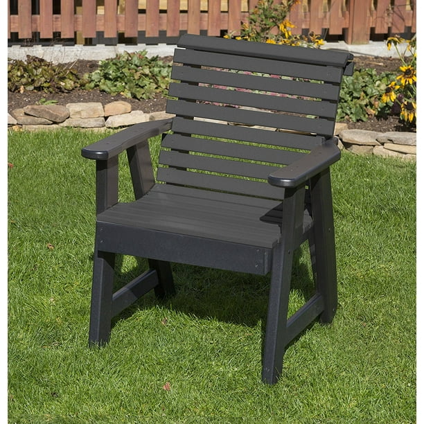 2 Ft Roll Back Amish Crafted Poly Lumber ChairBlack