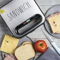 thumbnail image 4 of Rae Dunn Non-Stick Electric Sandwich Maker, Grill Plates, Stainless Steel, 4 of 5