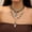 05 White, variant on Vintage Imitation Turquoise Bull Head Collarbone Necklace Exotic Ethnic Style Cactus Layered Beaded Necklace