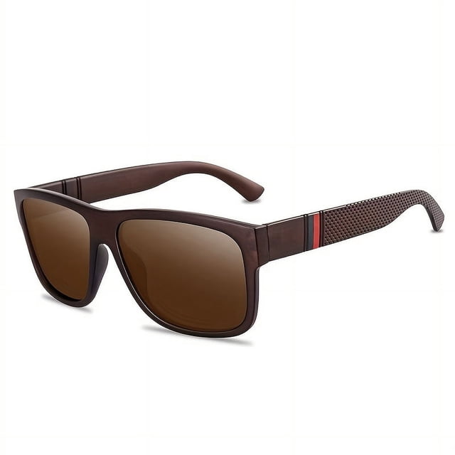 Vintage Large Square Frame Sunglasses - Polarized Fashion Shades for Men and Women, Ideal for Outdoor Sports, Party, Vacation, Travel, Driving, Fishing, Decors, and Photo Props with Gift-Giving Option