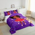 thumbnail image 3 of Erosebridal Magic Black Girls Bedding Queen Comforter Set,Cute American African Down Comforter,Kawaii Pet Dog Bedding Sets Queen with Comforter,Super Cozy Bedroom Decor Reversible,3 Pieces, 3 of 7