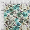 thumbnail image 2 of oneOone Viscose Chiffon Teal Green Fabric Florals Craft Projects Decor Fabric Printed By The Yard 42 Inch Wide-X8, 2 of 6
