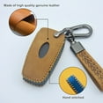 thumbnail image 3 of YUBOMT for Ford Key Fob Cover,Genuine Leather Key Case with Keychain for Ford F150 F250 F350 F450 F550 Explorer Expedition Escape Mustang Ecosport,Brown, 3 of 5