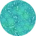 thumbnail image 1 of Ahgly Company Machine Washable Indoor Square Transitional Dark Turquoise Green Area Rugs, 3' Square, 1 of 7