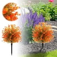 thumbnail image 2 of Realistic Fall Decorative Stakes – Faux Outdoor Flowers with Plastic Stakes for Garden, Park, And Home Landscaping, Weather-Resistant And Easy to Install (Orange) Harlik, 2 of 7