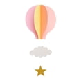 thumbnail image 2 of Graduation Hot Air Balloon Garland – 3D Paper Hanging Decoration for Party, Classroom, School Event, Rainbow Balloon with Clouds – 22 Inch Length 2PCS, 2 of 7