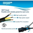 thumbnail image 4 of HQRP AC Power Cord for LG 55LB5900 47LA7400 47LB6100 47LN5200 49LB5550 47LA6950 47LA6900 32LN520B 47LA6205 47GA6400 HDTV TV LCD LED Plasma DLP Mains Cable, 4 of 7