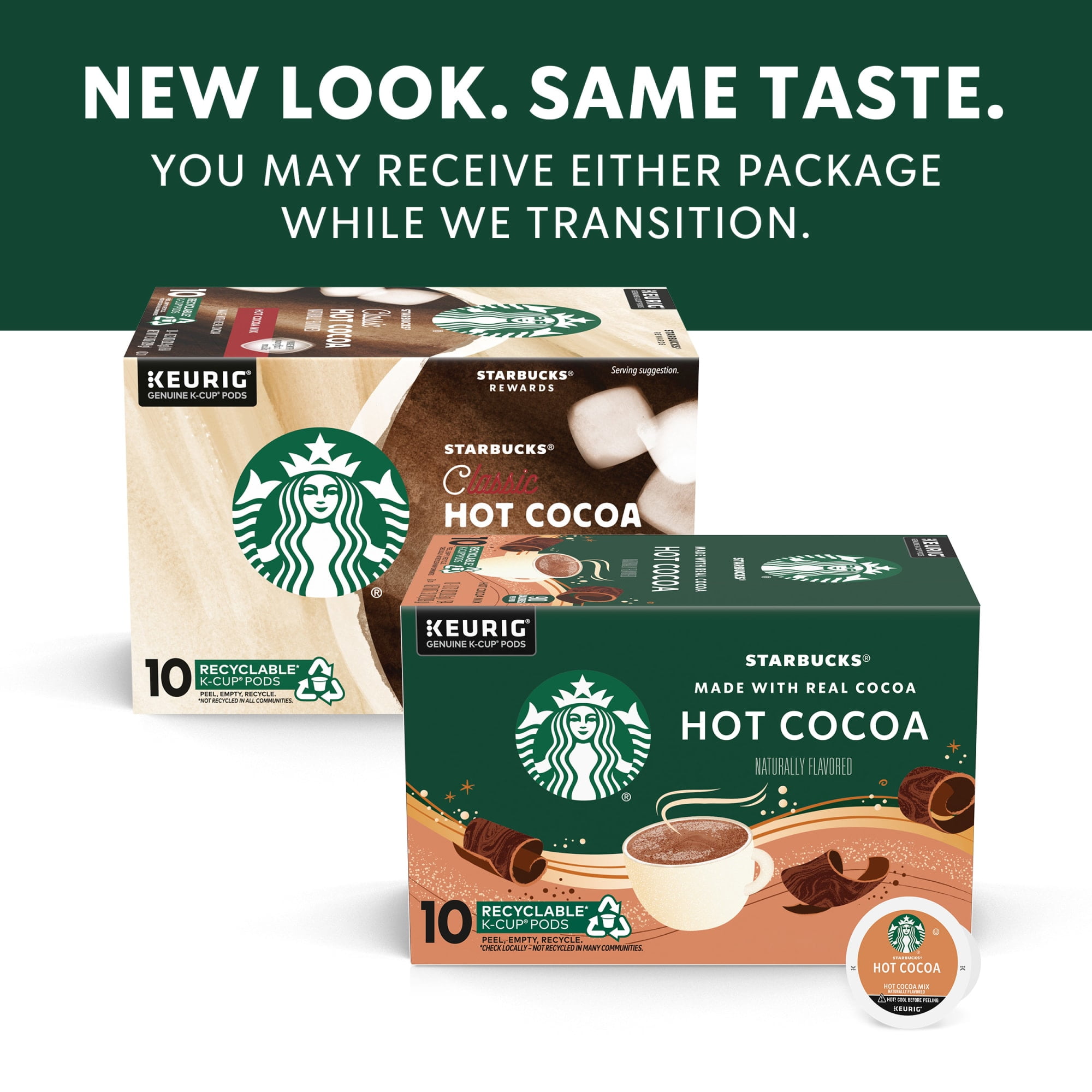 Starbucks K Cup Pods Naturally Flavored Hot Cocoa 10 Count Walmart
