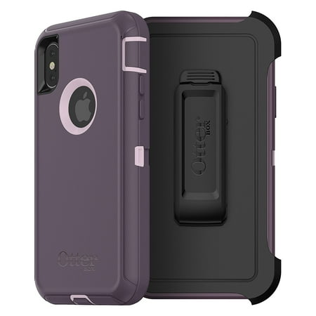 OtterBox 77-57035 DEFENDER SERIES Case for iPhone X, Dark Purple/Gray
