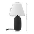 thumbnail image 6 of JONATHAN Y Elinore 24.5" Minimalist Scandinavian Resin/Iron Ginger Jar LED Table Lamp, Matte Black (Set of 2), JYL5603A-SET2, 6 of 6