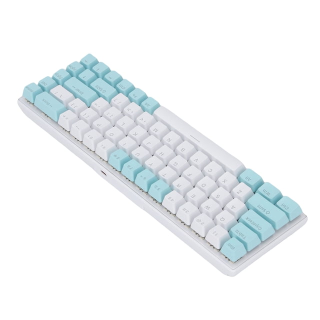 Clavier Mécanique 60 % Commutateur Bleu RVB 60 % Clavier de Jeu Filaire 68 Touches pour PC Portable