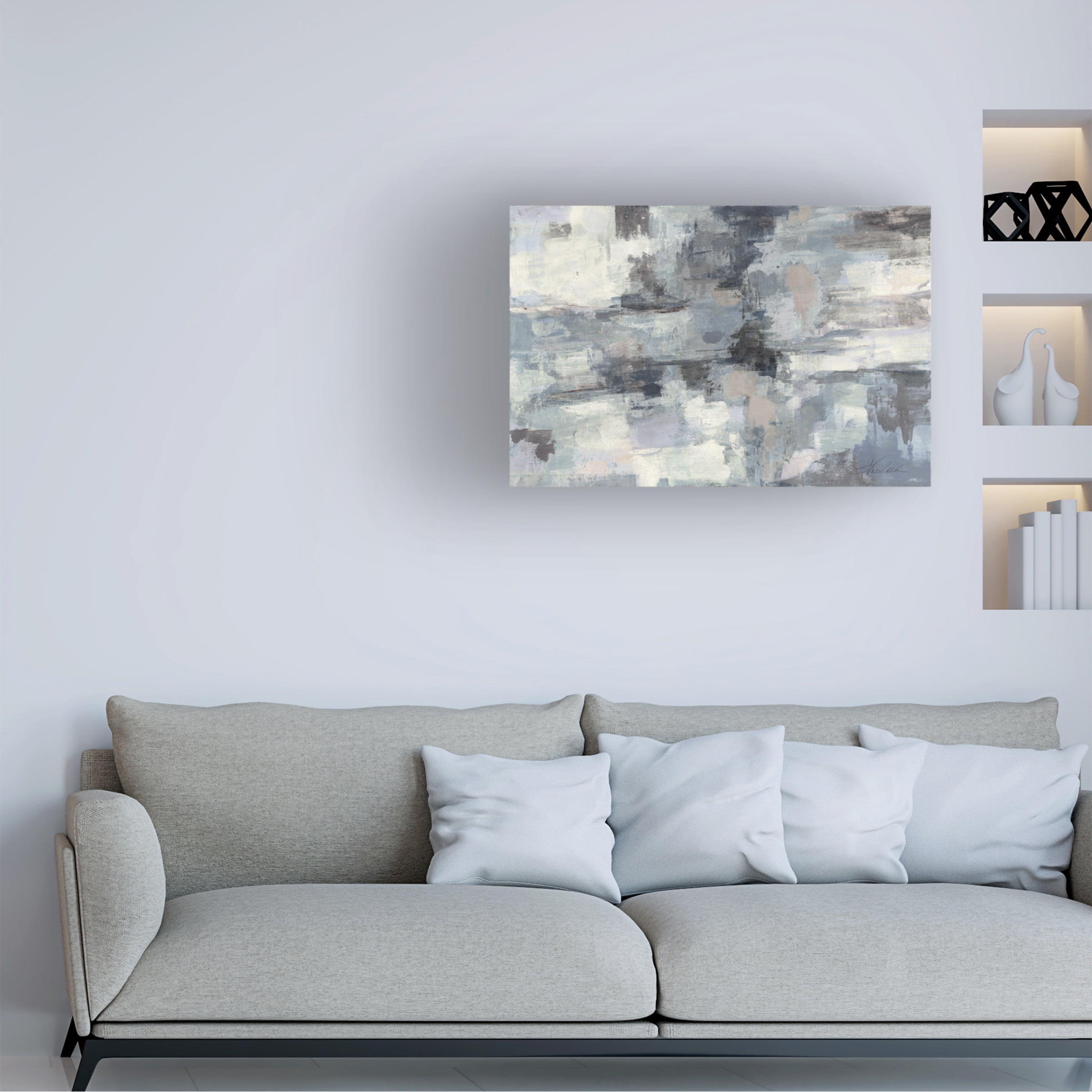 Trademark Fine Art 'In the Clouds Indigo and Gray' Canvas Art by Silvia Vassileva