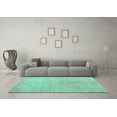 thumbnail image 3 of Ahgly Company Indoor Rectangle Abstract Turquoise Blue Modern Area Rugs, 5' x 8', 3 of 4