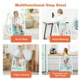 thumbnail image 5 of Costway Kids Step Stool Learning Helper w/Armrest for Kitchen Toilet Potty Training Blue, 5 of 10