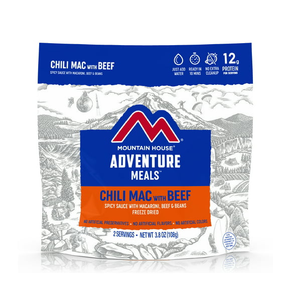 Mountain House Chili Mac w/Beef, Freeze-Dried Food, 2 Servings