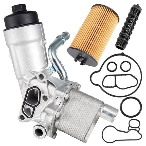 Engine Oil Cooler Filter Housing Kit with Extra Gaskets Compatible with 2011-2021 Buick Encore Chevy Cruz Cruze Limited Sonic Trax 1.4L