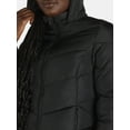 thumbnail image 4 of Big Chill Women's and Women's Plus Chevron Quilted Puffer Jacket with Hood, Sizes S-3X, 4 of 6