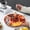 Orange#122, variant on Candy Storage Tray – 5-Compartment Round Snack Server with Lid – Plastic Dried Fruit Nut Candy Organizer – Thick Base, Easy to Clean – 1-Pack Party Serving Plate