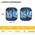 thumbnail image 3 of CYU SHOP Blue Butterfly, Flower Windshield Sun Shade for Auto, Purple Car Sunshade Sun Visor Front Windshield Cover, Great for Outdoor Travelling, Easy to Use, 3 of 7