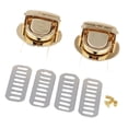 thumbnail image 4 of veasfak 2Pcs/set Bag Tuck Lock Clasp Closure Fastener LeatherCraft Metal Accessories Gold Round, 4 of 7