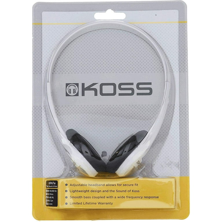 Koss KPH7w Portable On Ear Headphones