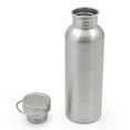 thumbnail image 2 of Muka 25oz. 750ml Single Walled Stainless Steel Water Bottle for Cyclists, Runners, Hikers, Leak Proof Design-Silver-25oz, 2 of 7