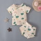 thumbnail image 2 of Ropa Para Bebé (Niño O Niña), Traje Para Niño Pequeño, Manga Corta, Estampado De Cactus Arcoíris, Pantalones Cortos, Conjunto De Dos Piezas Para Niños, Verde Odeerbi  LM103-9886, 2 of 8
