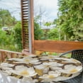 thumbnail image 2 of Ambesonne Vintage Floral Fitted Round Tablecloth, Magnolias Botanical, 40"- 44" Diameter, Pale Coffee and Ivory, 2 of 5