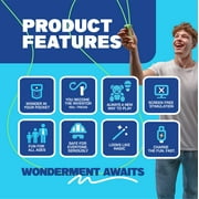 ZipString , Gift for Kids and Adults, As Seen on Shark Tank, Recommended Age 4+ years old, Bodacious Blue