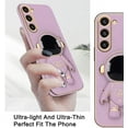 thumbnail image 3 of Compatible with Samsung Galaxy S23 Plus Case Silicone TPU Plating, Galaxy S23 Plus Case Cute Astronaut Pattern Samsung S23 Plus Phone Case with Stand for Women Girls (Purple), 3 of 7