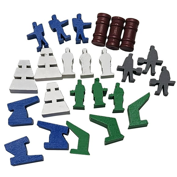 Rio Grande Games: Shipyard Wooden Parts - Expansion Accessory, 192 Small Parts to Add to Your Shipyard Base Game