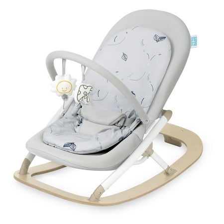 Dream On Me SleekSway Portable Rocker, Light Gray