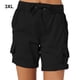thumbnail image 4 of Qarigey Pantalones cargo Pantalones cortos de bolsillo Cintura suelta Pantalones de verano Deportes casuales Type9 NO9, 4 of 6
