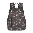 thumbnail image 1 of Balery French Bulldogs Mochila ligera para hombre y mujer: duradera e impermeable, ideal para la escuela, el trabajo, viajes y uso diario., 1 of 7