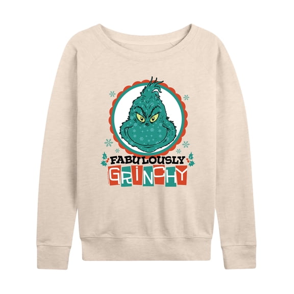 Dr. Seuss The Grinch - Christmas - Fabulously Grinchy - Women's Lightweight French Terry Long Sleeve Shirt