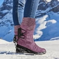 thumbnail image 5 of IUJSOY Motorcycle Boots for Women Lace up Round Toe Vintage Low Heel Booties Mid Calf Boots, 5 of 5