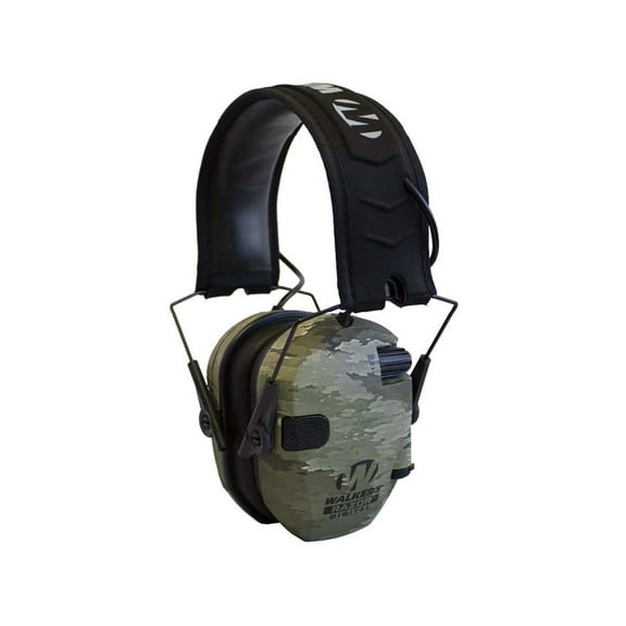 Walkers Razor Pro Digital Ear Muffs, 23 dB NRR, ATAC-IX Camo Ear Cups w/Black Ba
